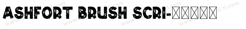 ashfort brush scri字体转换